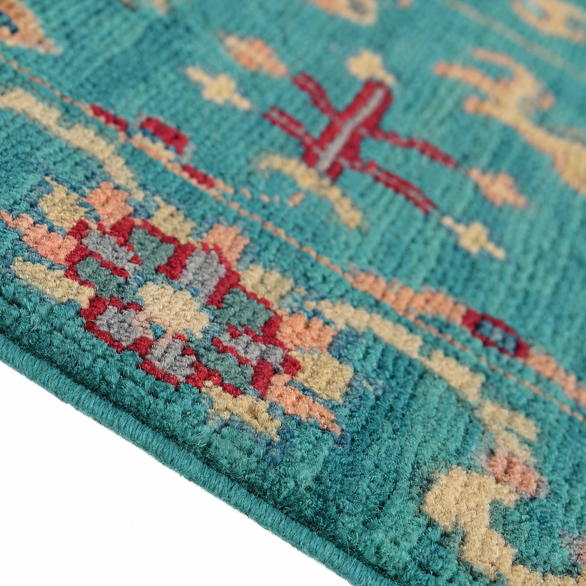 65cm x 185cm Hand Knotted Kazak Runner Rug