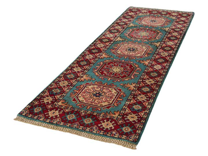 2' 1 x 6' Hand Knotted Kazak Runner Rug