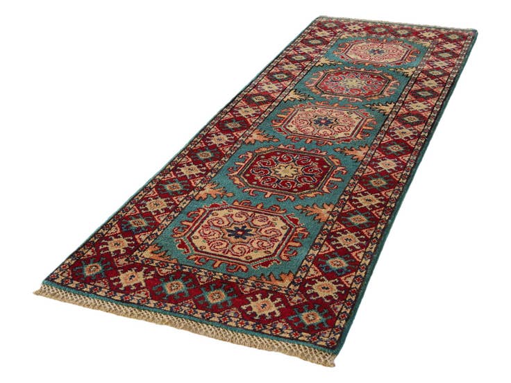 Detail image of 2' 1 x 6' Hand Knotted Kazak Runner Rug