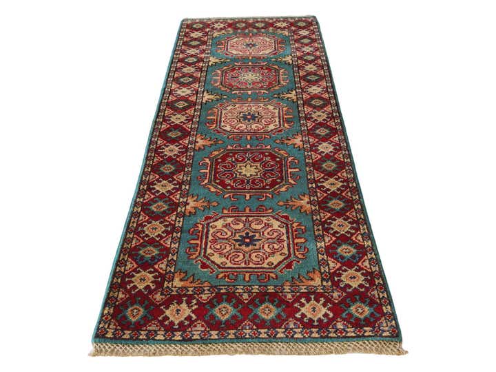 2' 1 x 6' Hand Knotted Kazak Runner Rug