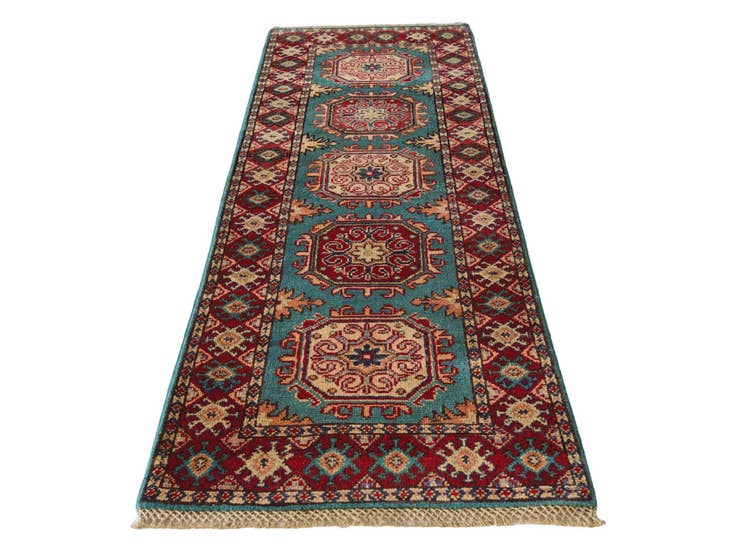 Detail image of 2' 1 x 6' Hand Knotted Kazak Runner Rug