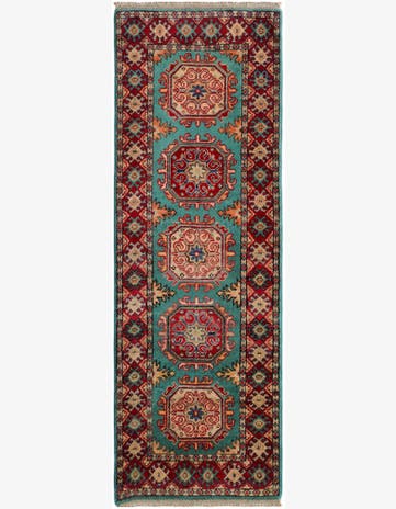 2' 1 x 6' Hand Knotted Kazak Runner Rug