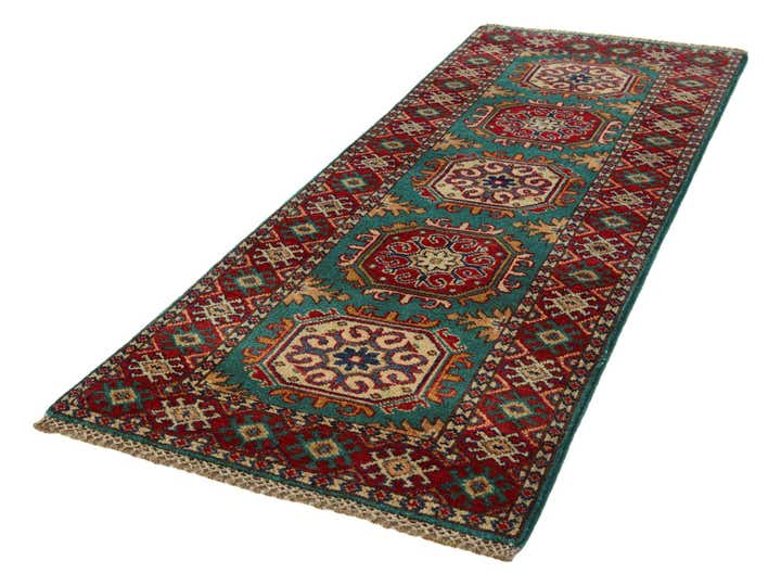 2' 2 x 5' 10 Hand Knotted Kazak Runner Rug