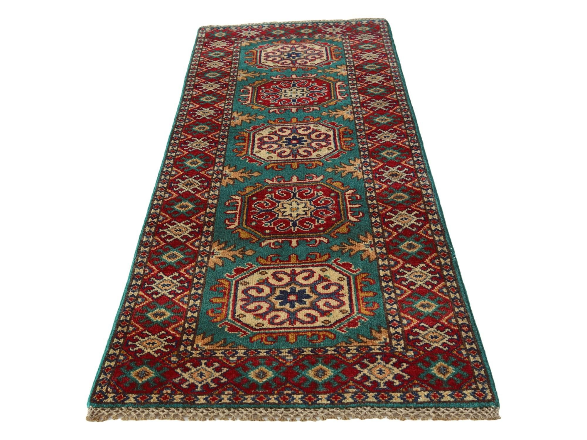2' 2 x 5' 10 Hand Knotted Kazak Runner Rug