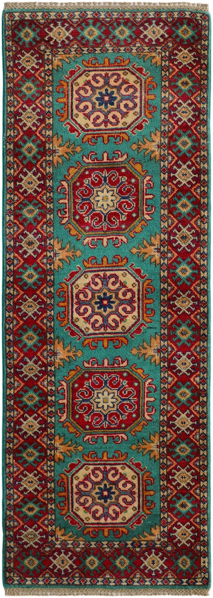 2' 2 x 5' 10 Hand Knotted Kazak Runner Rug