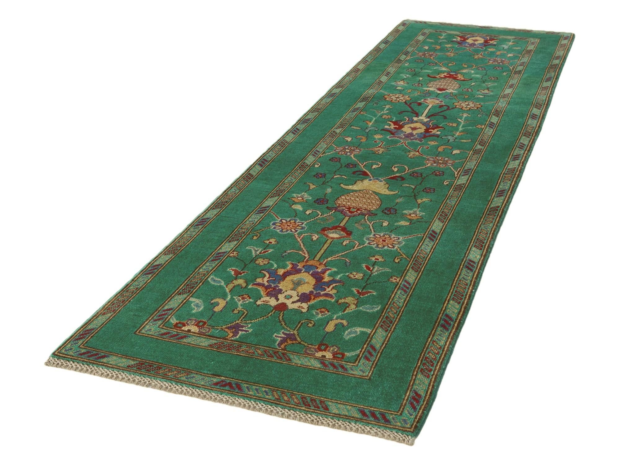 2' 9 x 9' 11 Hand Knotted Kazak Runner Rug