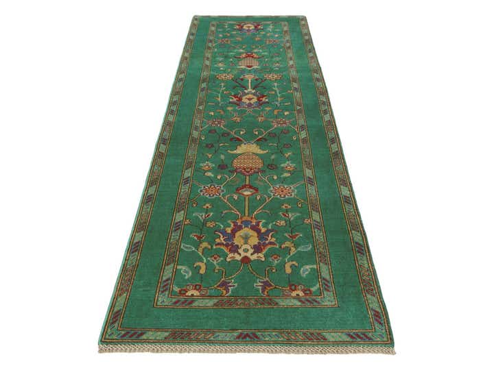 2' 9 x 9' 11 Hand Knotted Kazak Runner Rug