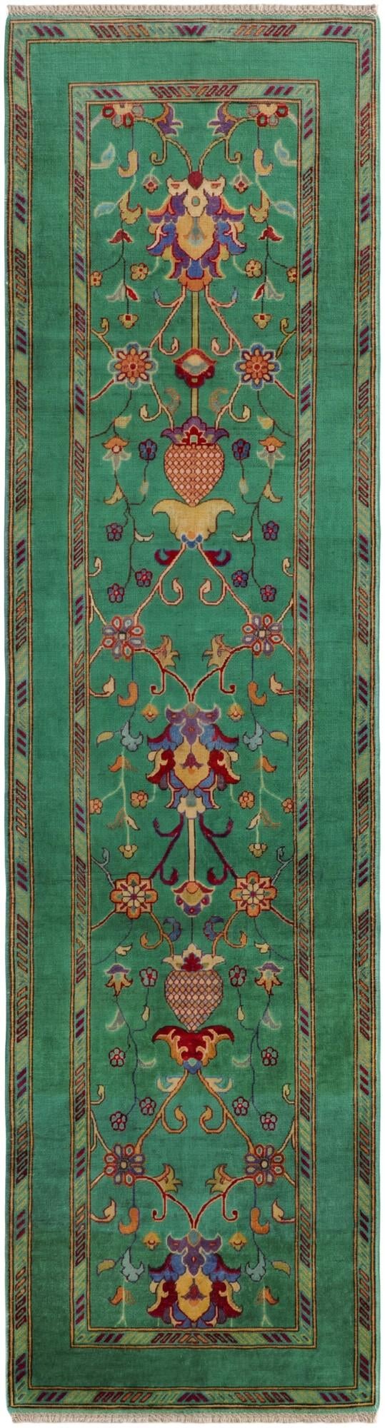 2' 9 x 9' 11 Hand Knotted Kazak Runner Rug