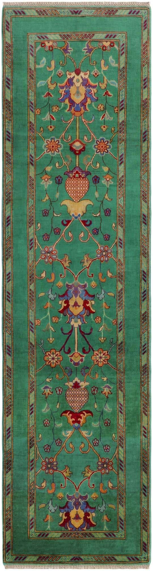 2' 9 x 9' 11 Hand Knotted Kazak Runner Rug