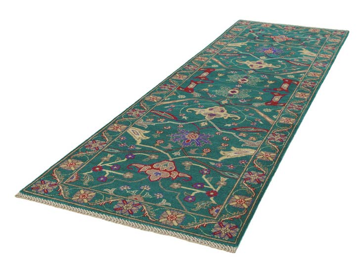Detail image of 2' 11 x 9' 8 Hand Knotted Kazak Runner Rug