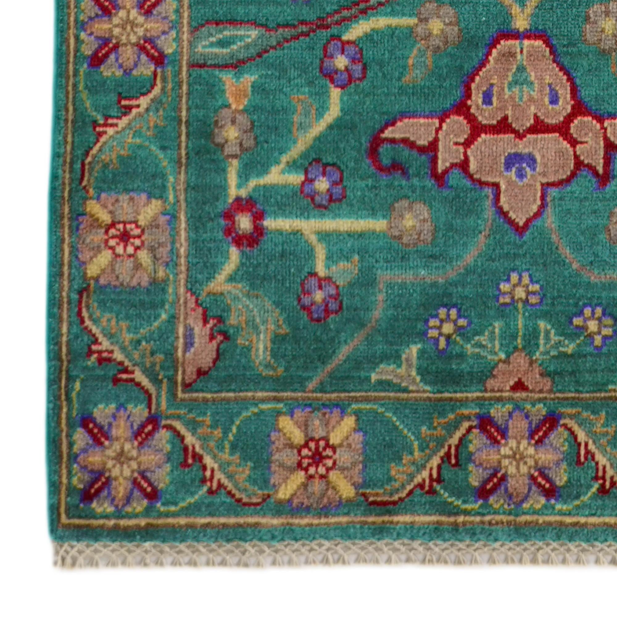 2' 11 x 9' 8 Hand Knotted Kazak Runner Rug