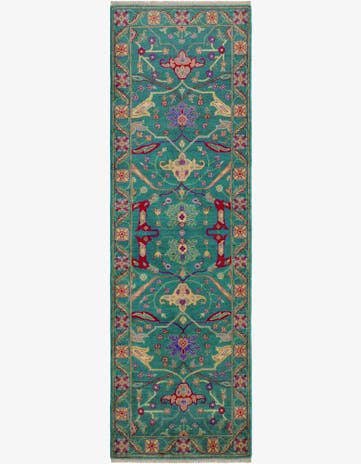 2' 11 x 9' 8 Hand Knotted Kazak Runner Rug