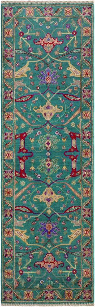 2' 11 x 9' 8 Hand Knotted Kazak Runner Rug