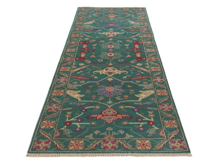 Detail image of 3' x 9' 10 Hand Knotted Kazak Runner Rug