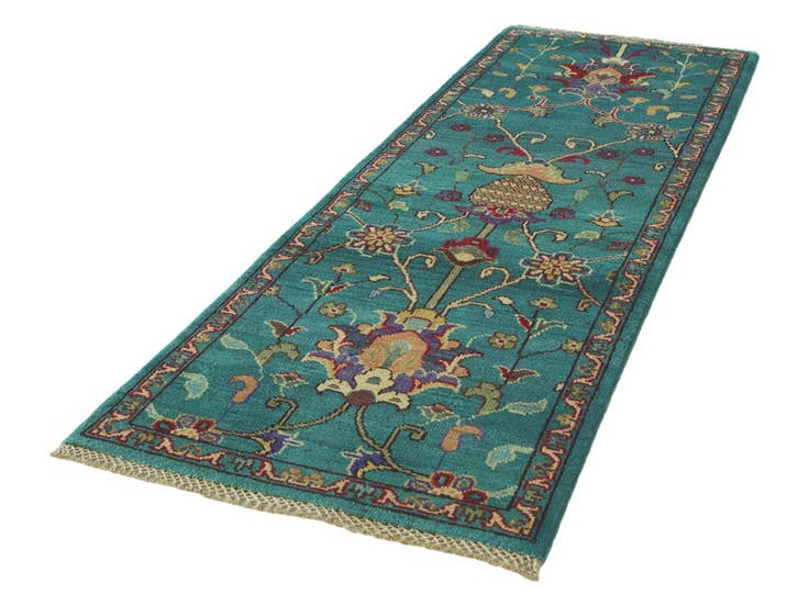 Detail image of 2' x 6' Hand Knotted Kazak Runner Rug
