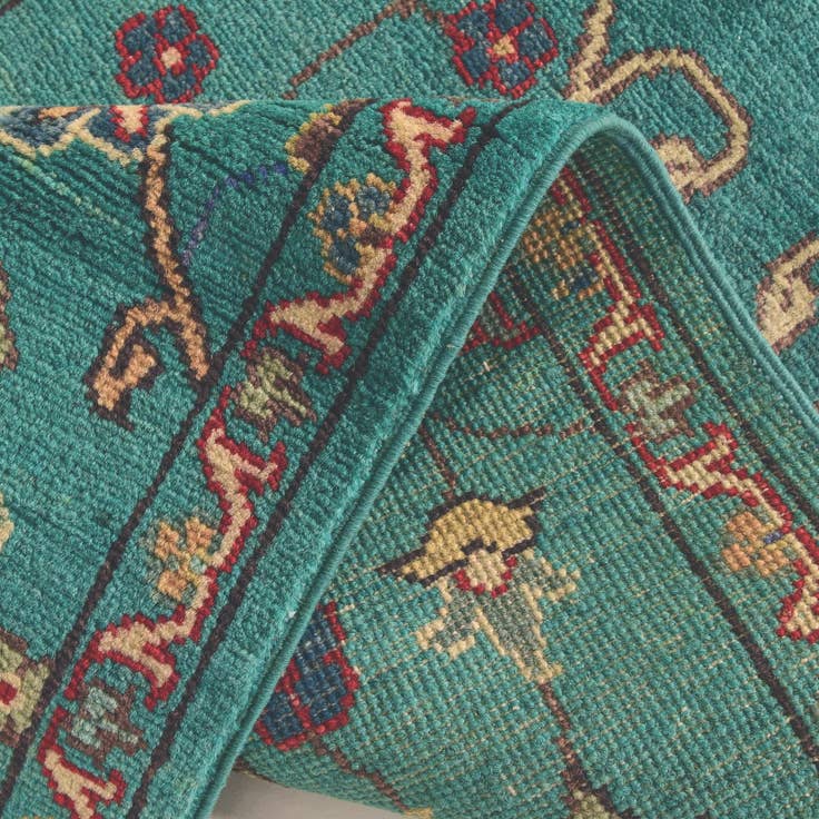 Detail image of 2' x 6' Hand Knotted Kazak Runner Rug