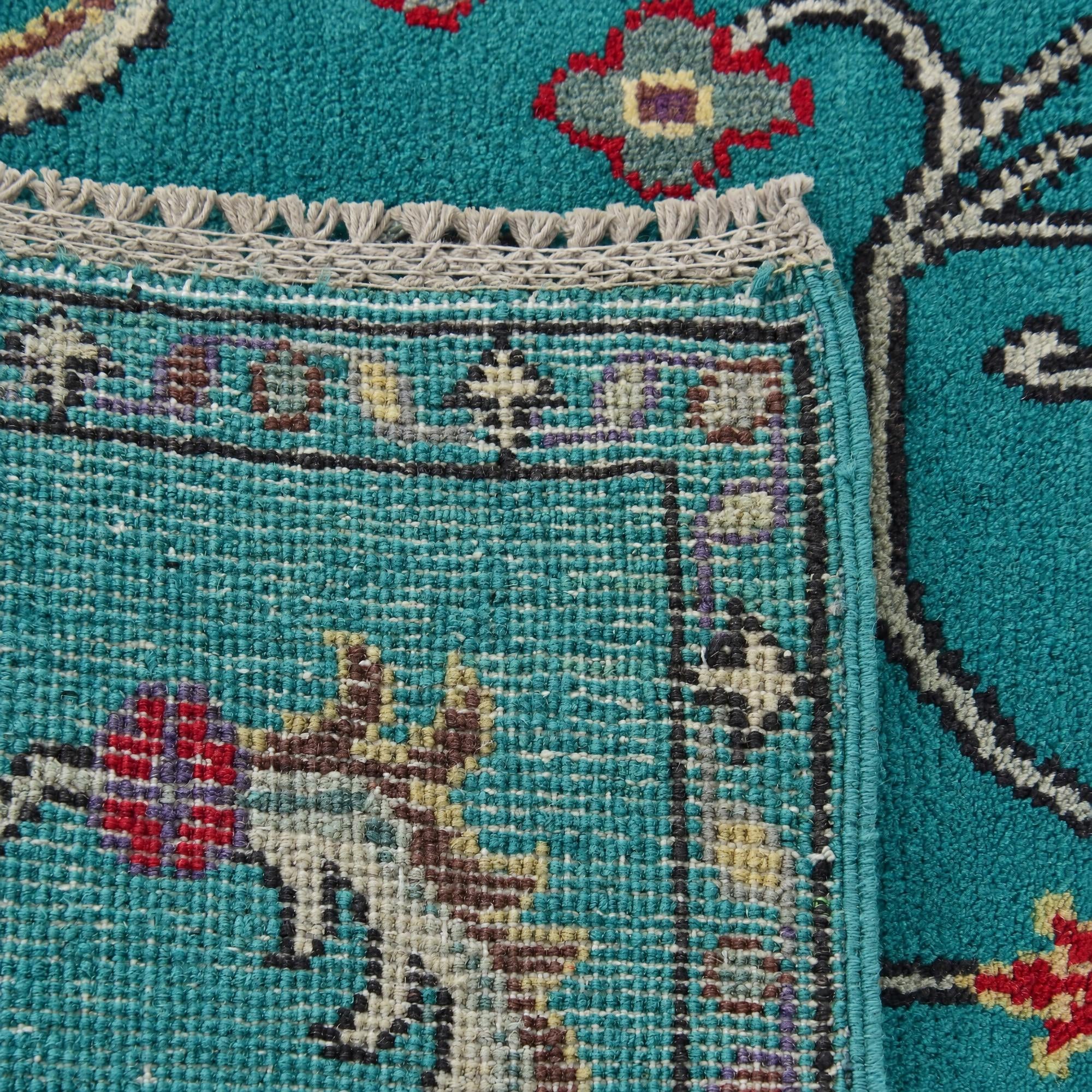 65cm x 185cm anudado a mano Kazak Alfombra Pasillera
