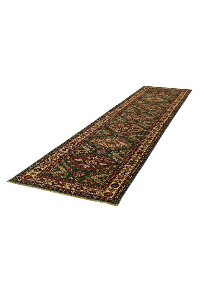 2' 5 x 10' 6 Hand Knotted Kazak Runner Rug