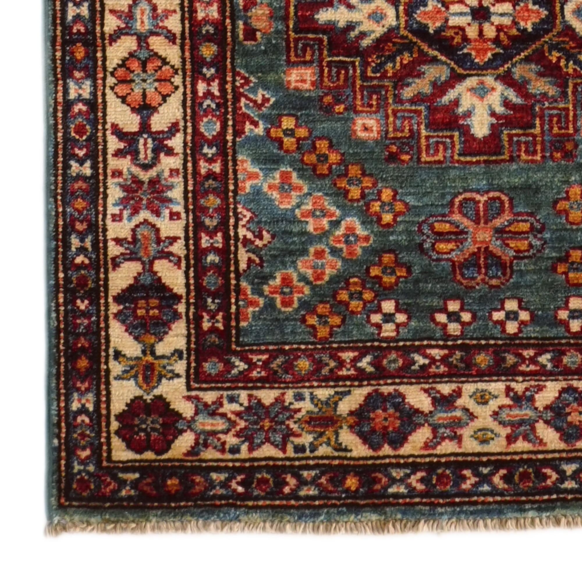 2' 5 x 10' 6 Hand Knotted Kazak Runner Rug