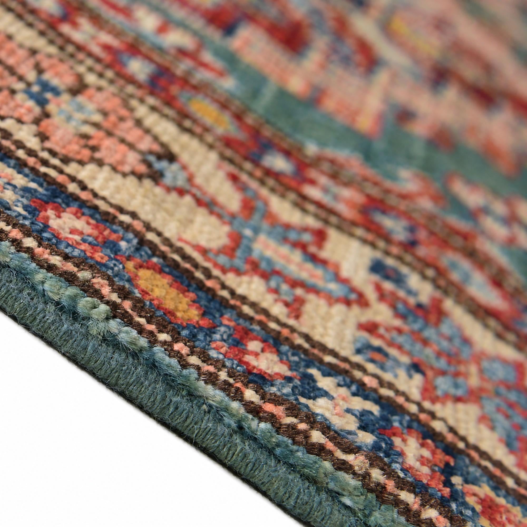 75cm x 320cm anudado a mano Kazak Alfombra Pasillera