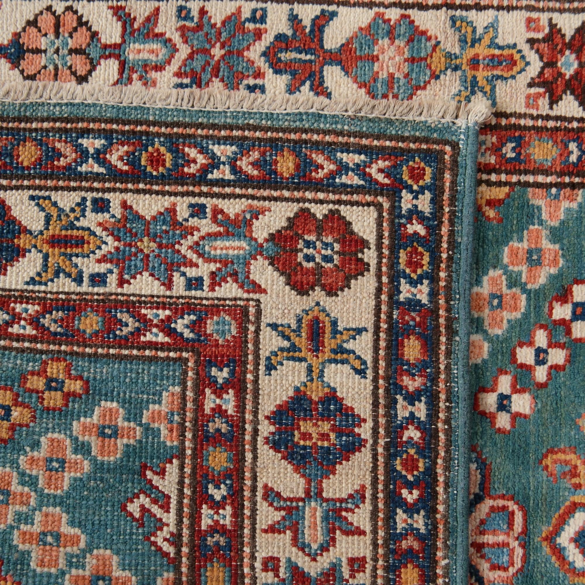 75cm x 320cm anudado a mano Kazak Alfombra Pasillera