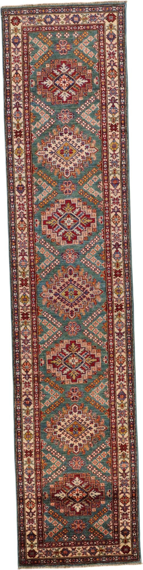 2' 5 x 10' 6 Hand Knotted Kazak Runner Rug