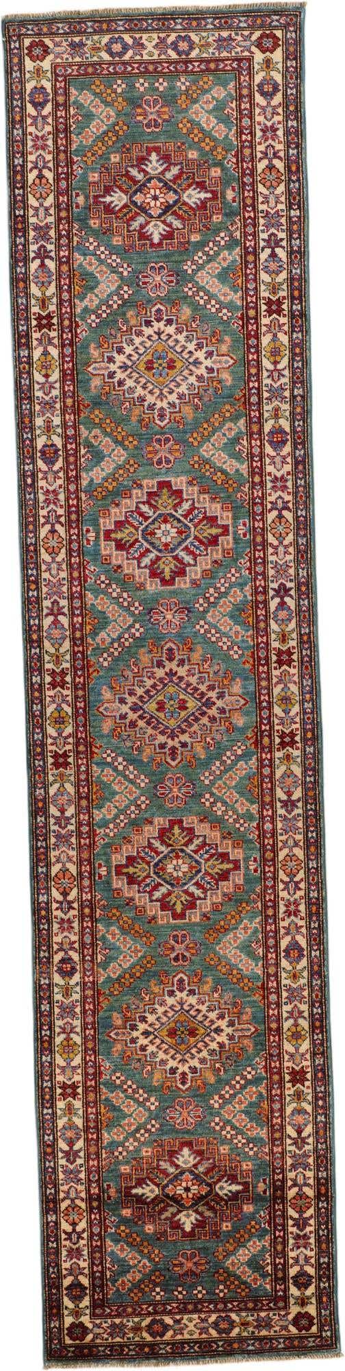 2' 5 x 10' 6 Hand Knotted Kazak Runner Rug