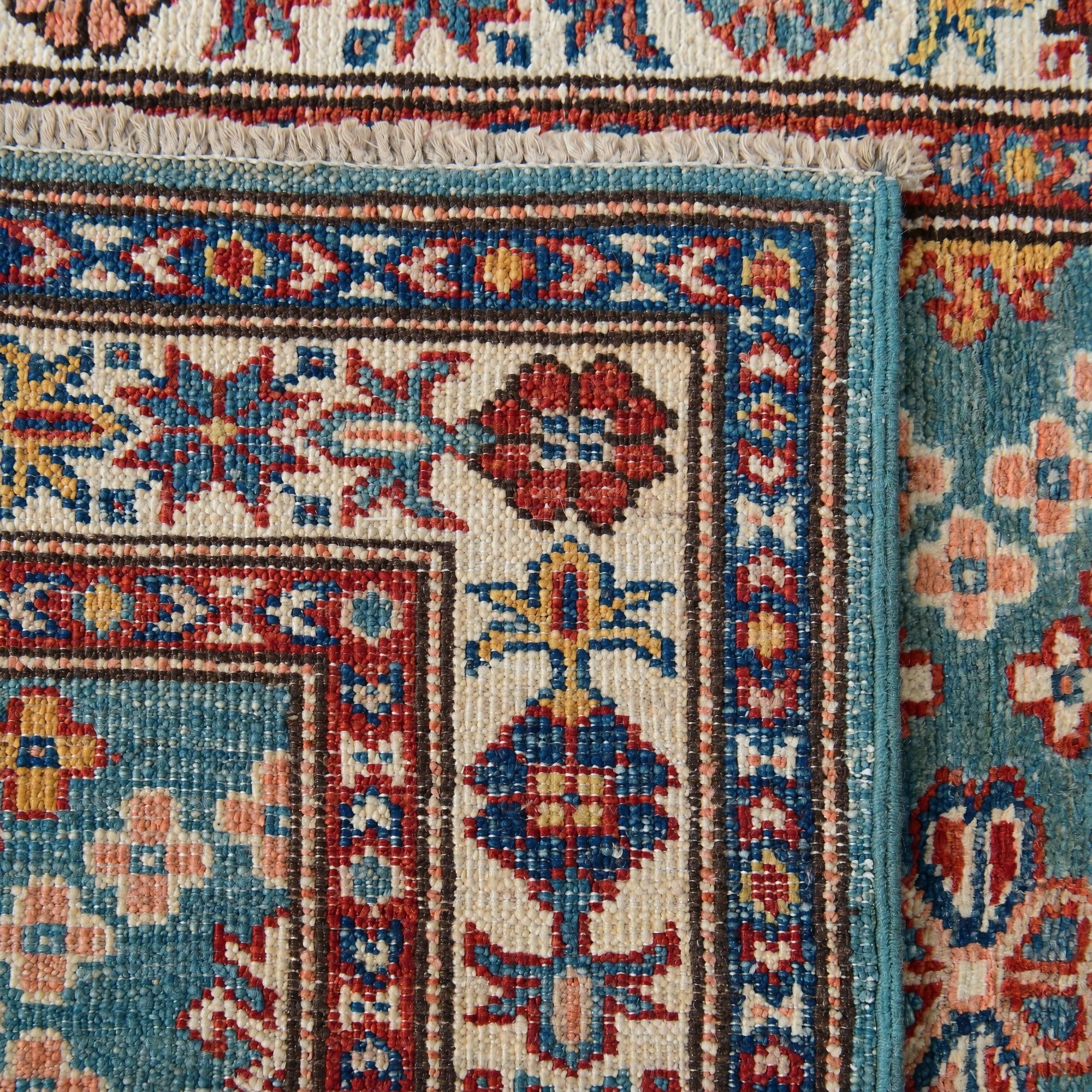 75cm x 320cm Hand Knotted Kazak Runner Rug