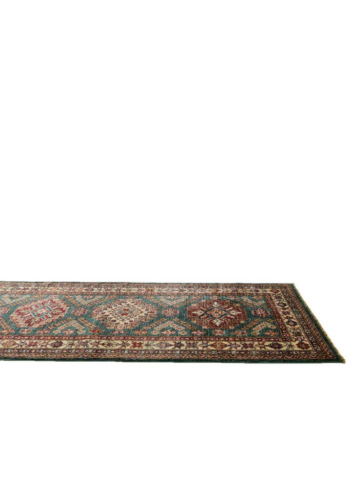2' 7 x 10' Hand Knotted Kazak Runner Rug