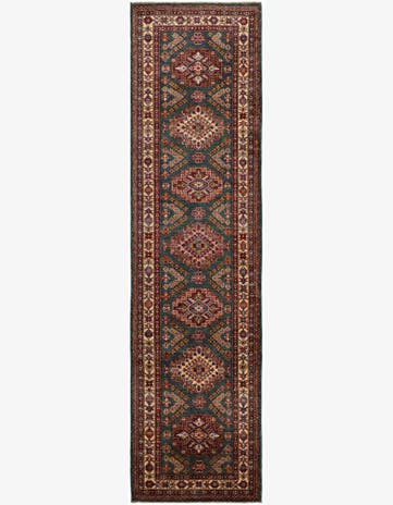 2' 7 x 10' Hand Knotted Kazak Runner Rug