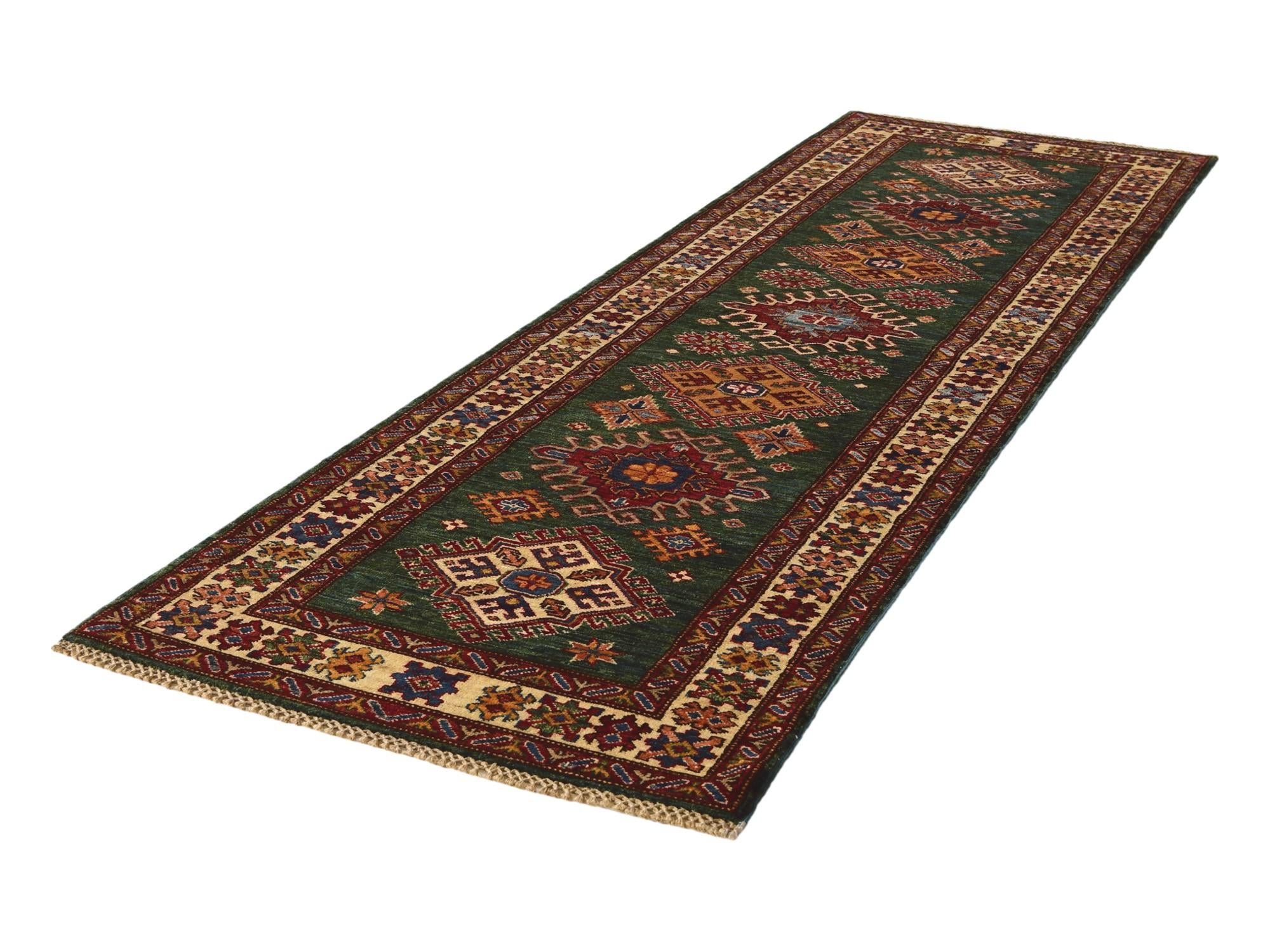 2' 8 x 8' 4 Hand Knotted Kazak Runner Rug