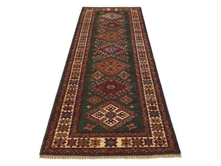 2' 8 x 8' 4 Hand Knotted Kazak Runner Rug