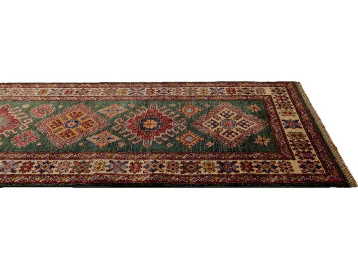 2' 8 x 8' 4 Hand Knotted Kazak Runner Rug