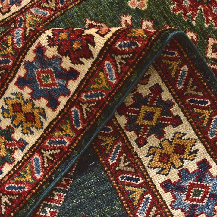2' 8 x 8' 4 Hand Knotted Kazak Runner Rug