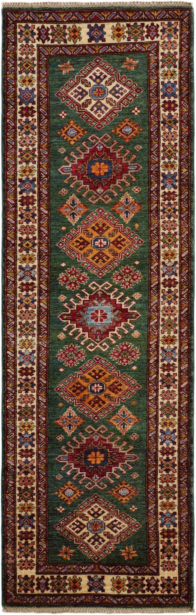 2' 8 x 8' 4 Hand Knotted Kazak Runner Rug