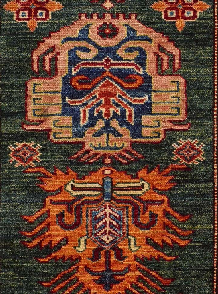 2' 9 x 8' 4 Hand Knotted Kazak Runner Rug