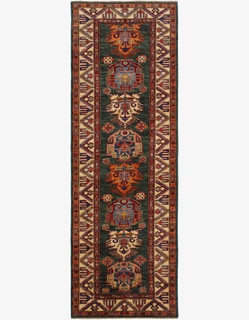 2' 9 x 8' 4 Hand Knotted Kazak Runner Rug