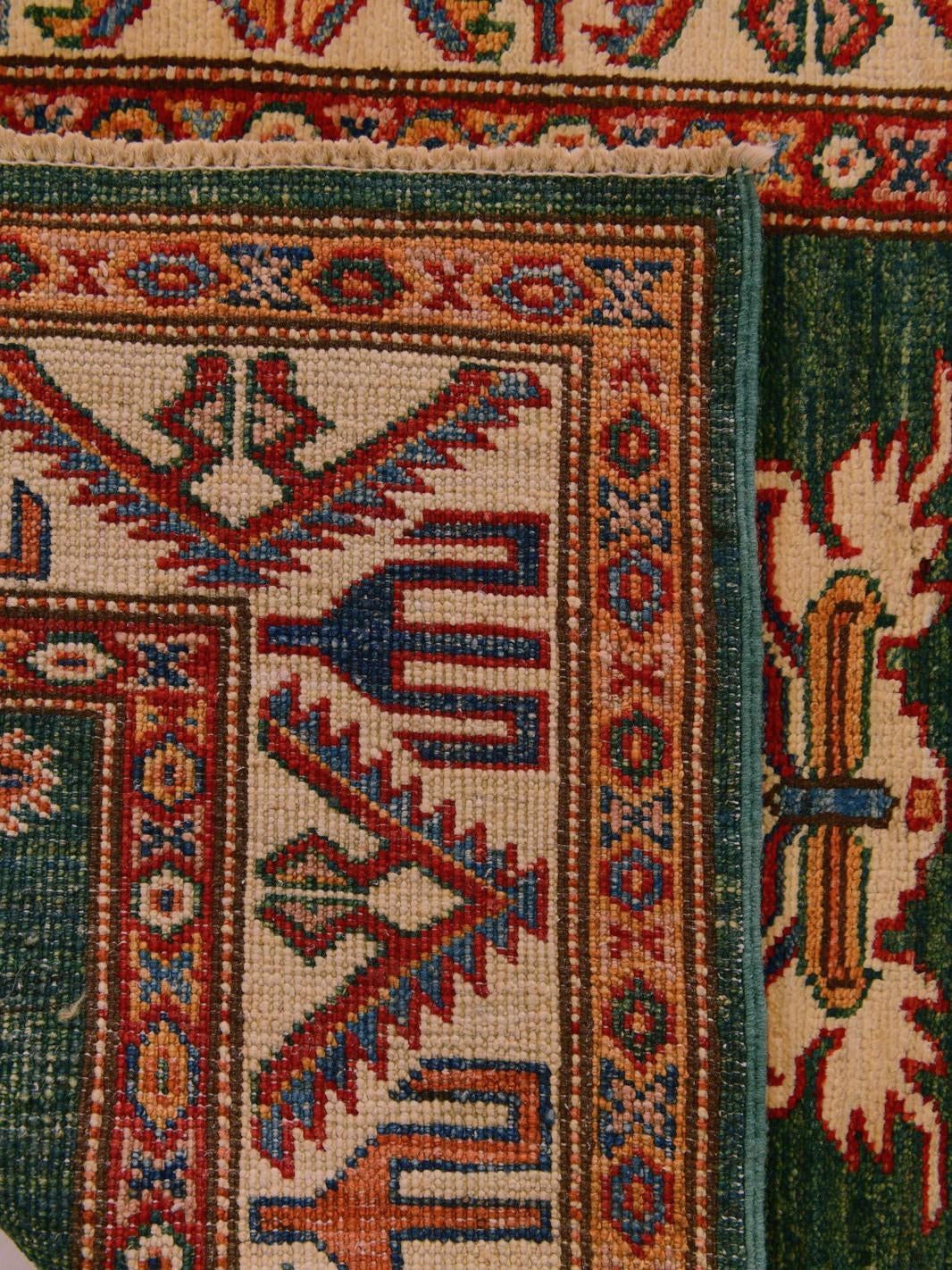 85cm x 255cm Hand Knotted Kazak Runner Rug