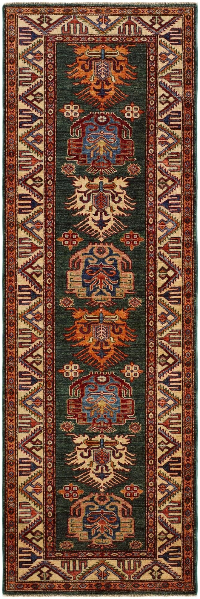 2' 9 x 8' 5 Hand Knotted Kazak Runner Rug