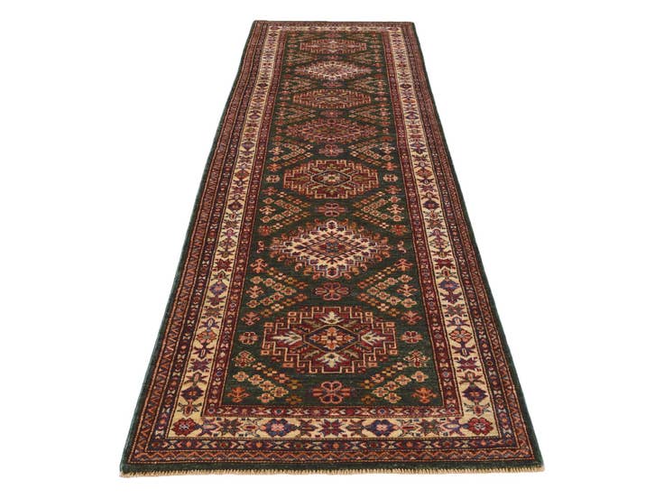 Detail image of 2' 8 x 9' 2 Hand Knotted Kazak Runner Rug