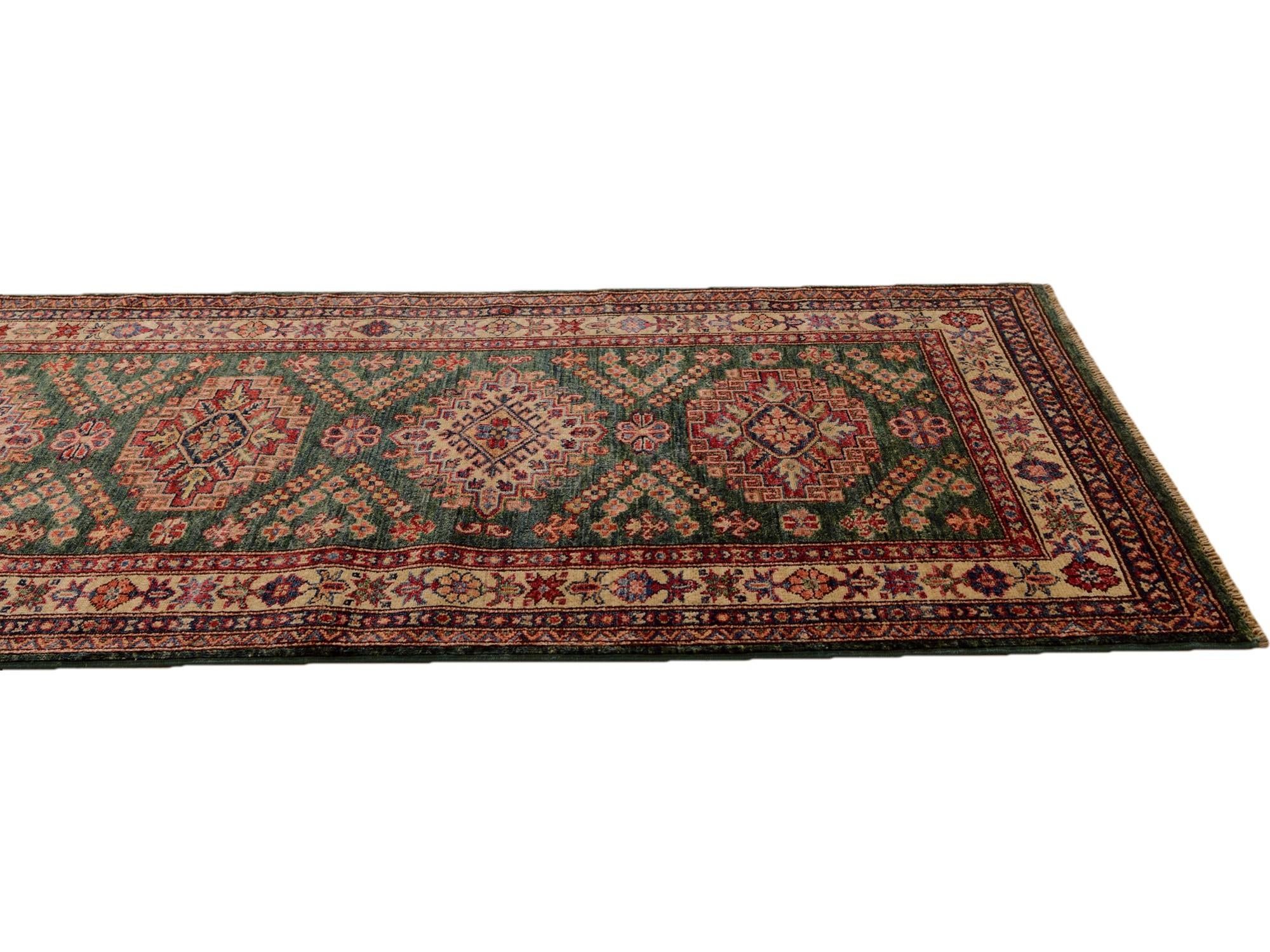 2' 8 x 9' 2 Hand Knotted Kazak Runner Rug