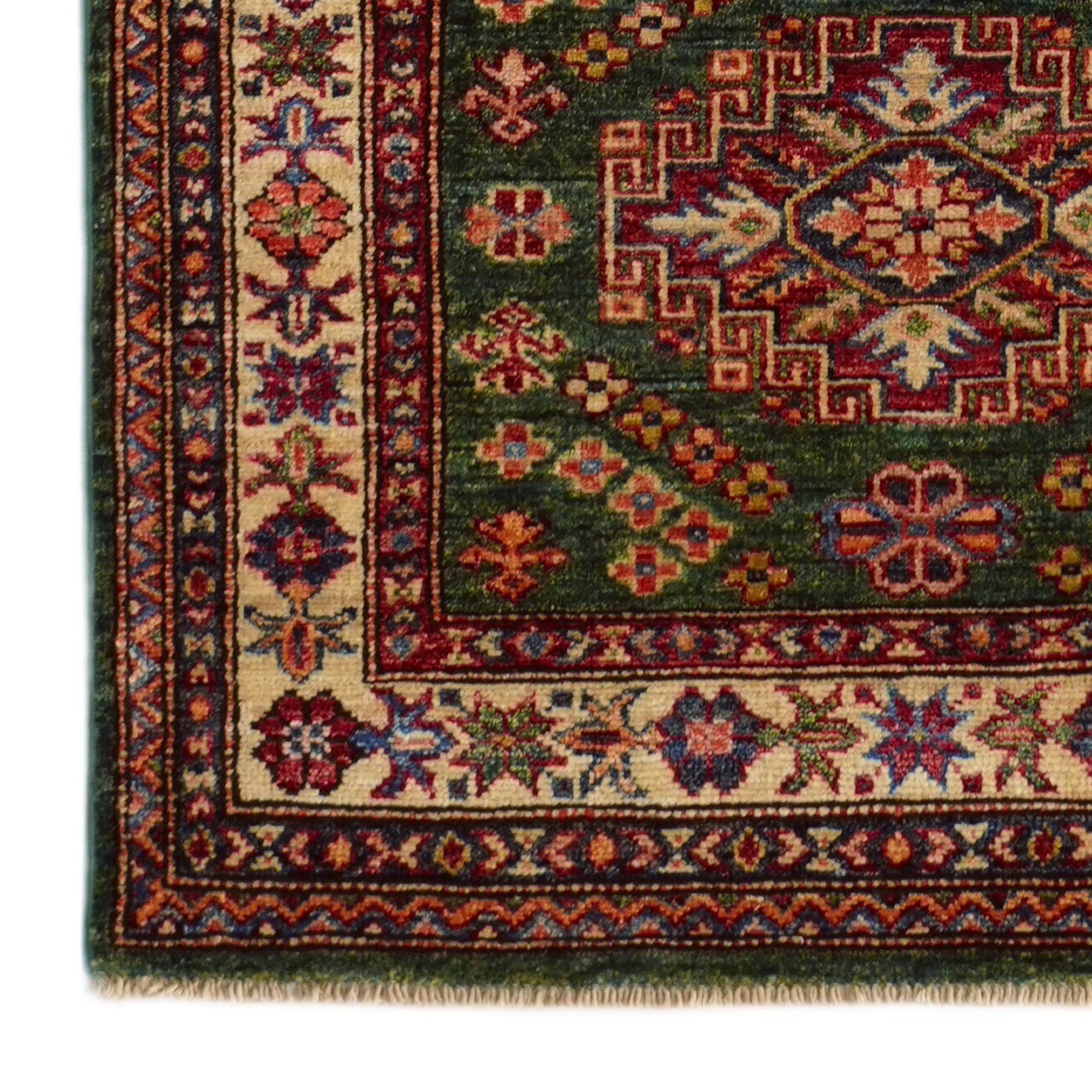 2' 8 x 9' 2 Hand Knotted Kazak Runner Rug