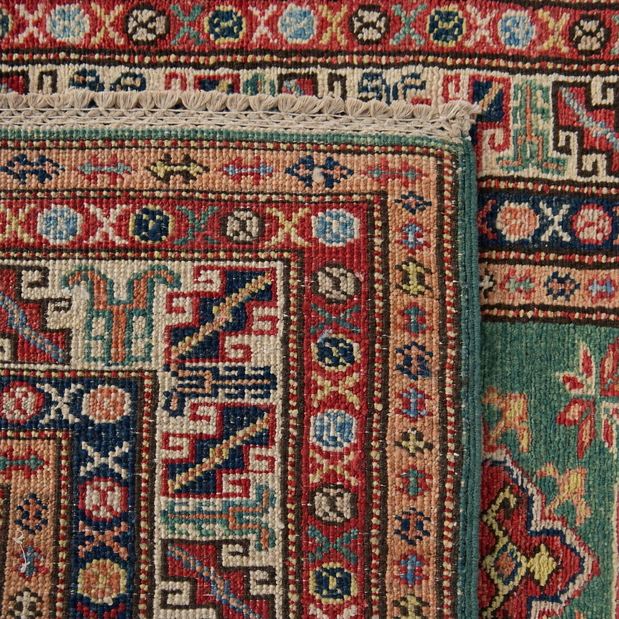 75cm x 310cm Hand Knotted Kazak Runner Rug