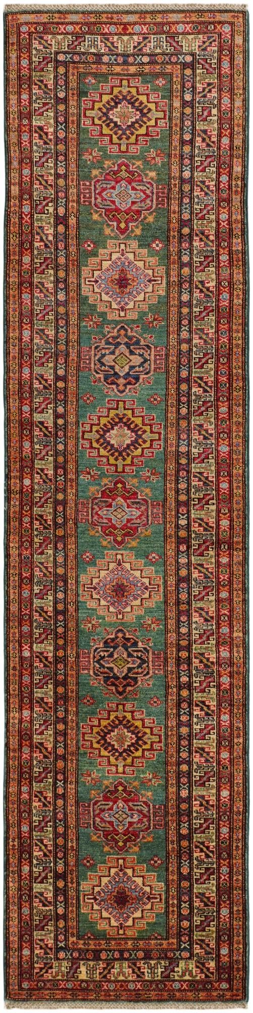 2' 6 x 10' 3 Hand Knotted Kazak Runner Rug