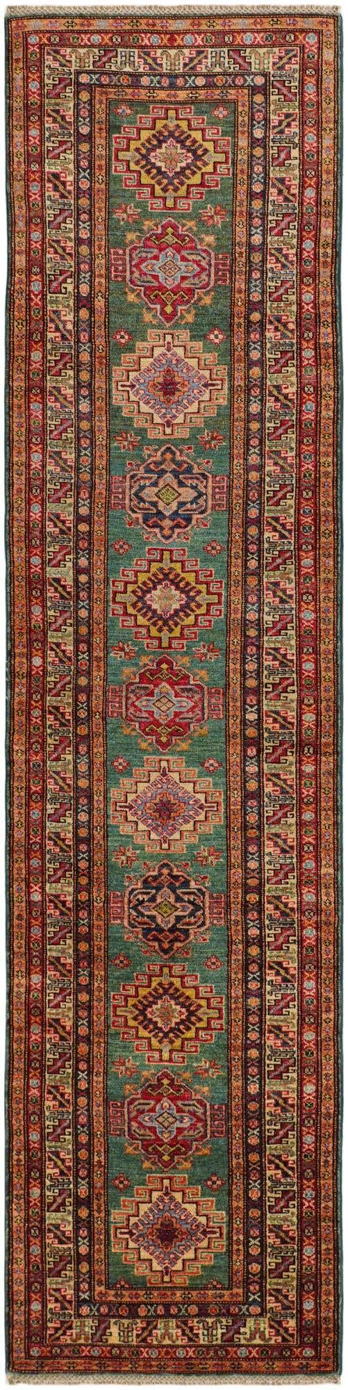 2' 6 x 10' 3 Hand Knotted Kazak Runner Rug