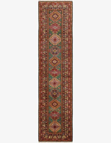 2' 6 x 10' 3 Hand Knotted Kazak Runner Rug