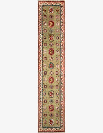 3' 1 x 15' 1 Hand Knotted Kazak Runner Rug