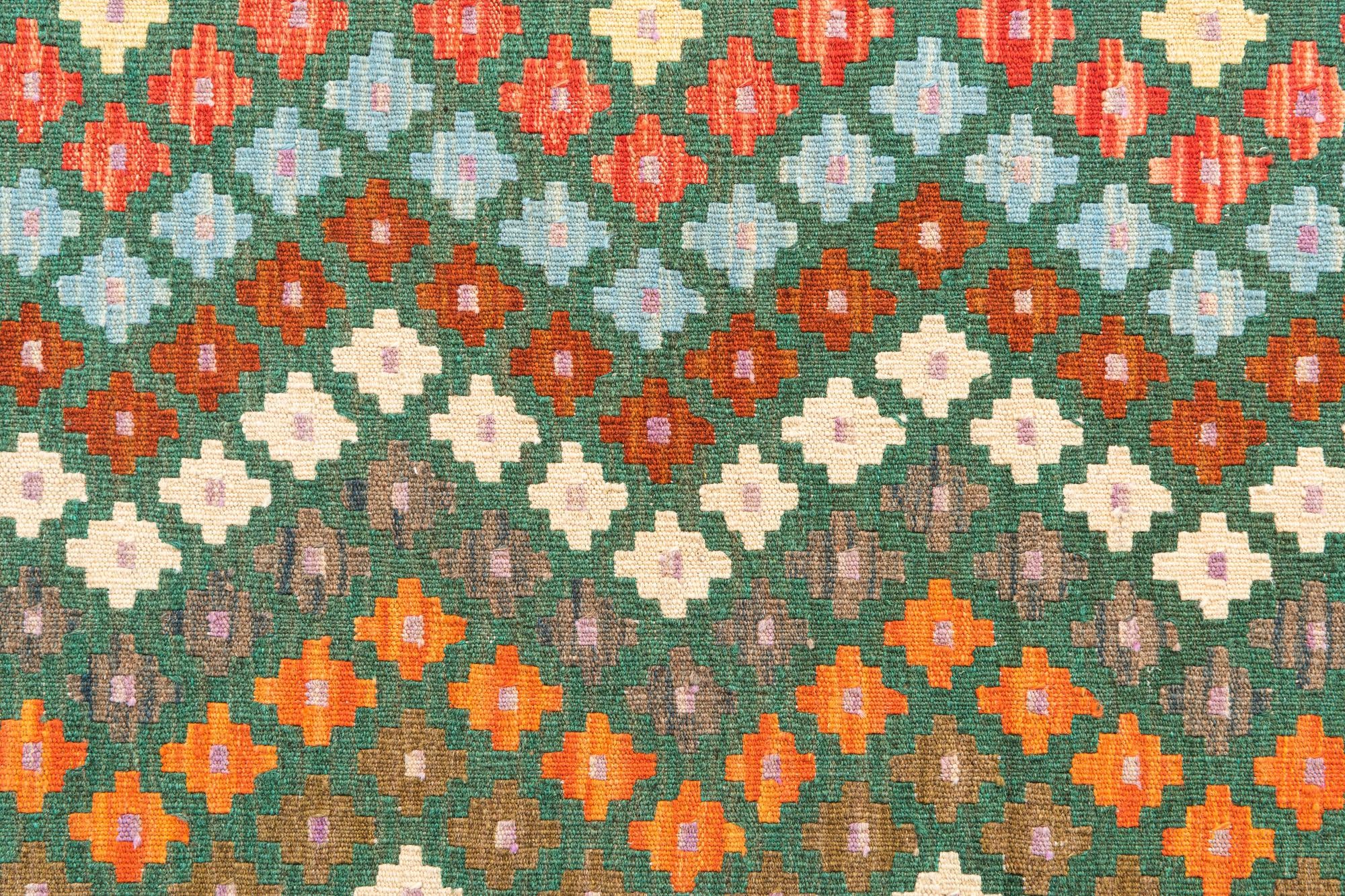 80cm x 295cm Tejido a mano Kilim Maymana Alfombra Lana Pasillera