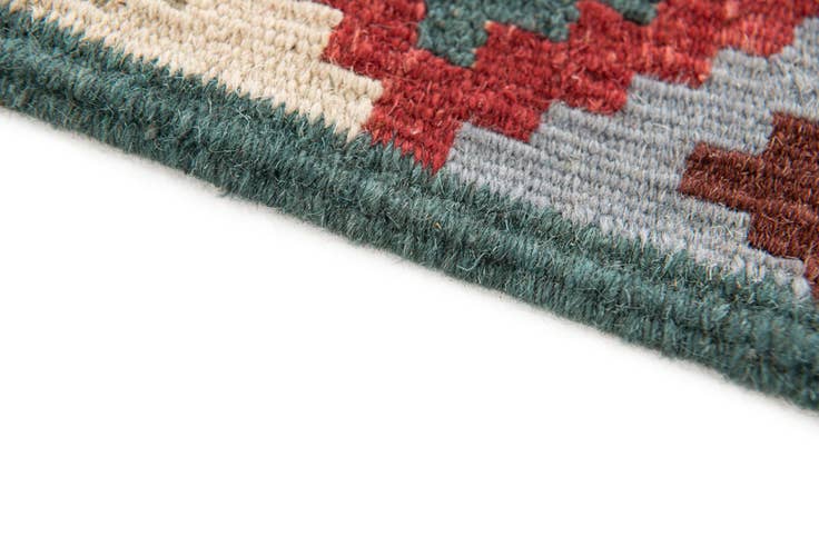 Detail image of 1' 1 x 3' 6 Hand Woven Kilim Modern Wool Runner Rug