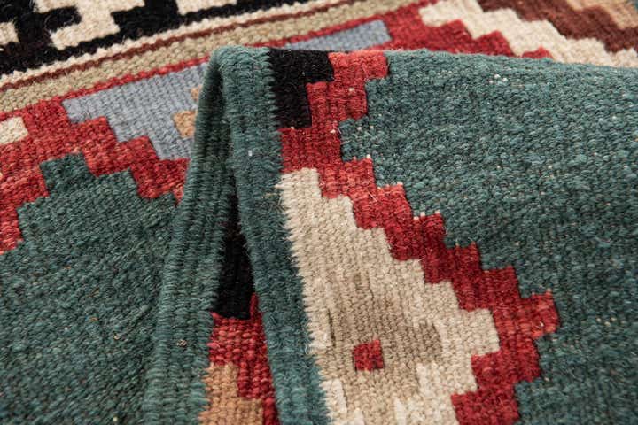 1' 1 x 3' 6 Hand Woven Kilim Modern Wool Runner Rug